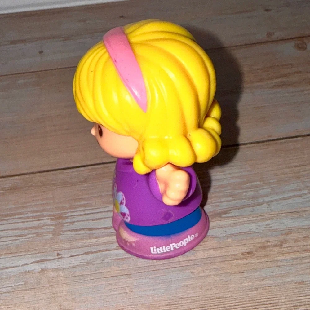 Fisher-Price Little People Girl Figure Kids‎ OS Purple Good Blonde Floral